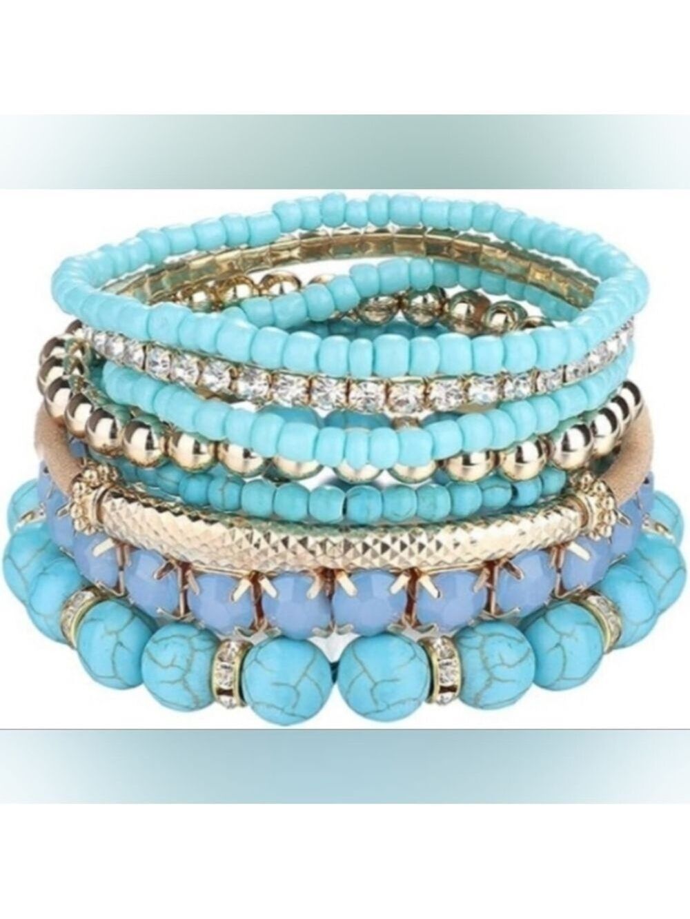 Sailimue beaded bracelets set of 8 - Picture 8 of 10